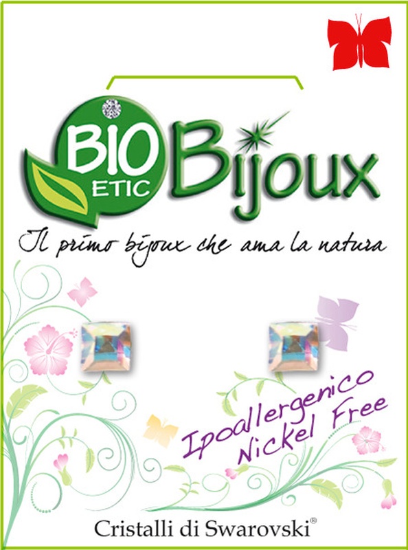 ORECCHINO CARRE' 4MM AURORA BOREALE - farmacia187.it