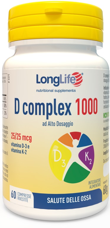 LONGLIFE D COMPLEX 1000 60 COMPRESSE - farmacia187.it