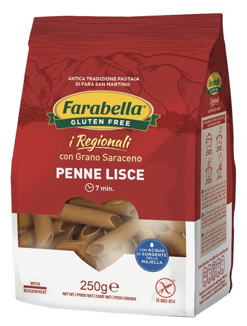 FARABELLA PENNE LISCE GRANO SARACENO 250 G - farmacia187.it