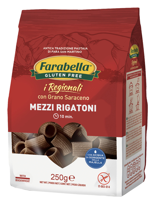 FARABELLA MEZZI RIGATONI AL GRANO SARACENO 250 G - farmacia187.it