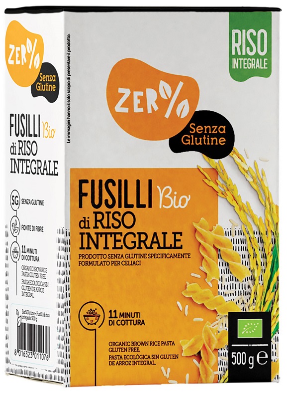 ZERO% GLUTINE FUSILLI DI RISO INTEGRALE SENZA GLUTINE BIO 500 G - farmacia187.it