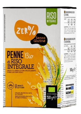 ZERO% GLUTINE PENNE DI RISO INTEGRALE SENZA GLUTINE BIO 500 G - farmacia187.it