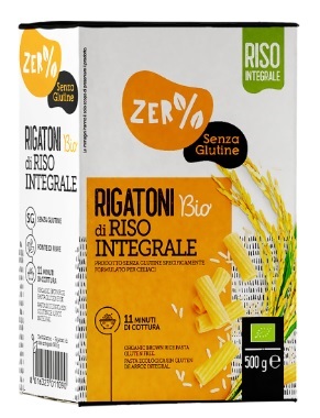 ZERO% GLUTINE RIGATONI DI RISO INTEGRALE SENZA GLUTINE BIO 500 G - farmacia187.it