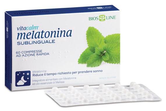 BIOS LINE VITACALM MELATONINA SUBLINGUALE 60 COMPRESSE 1 MG - farmacia187.it