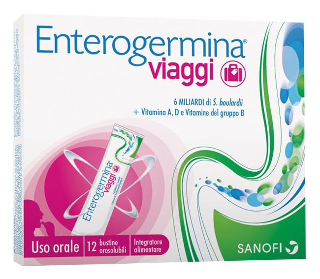 ENTEROGERMINA VIAGGI 12 BUSTINE OROSOLUBILI CONFEZIONE STANDARD - farmacia187.it