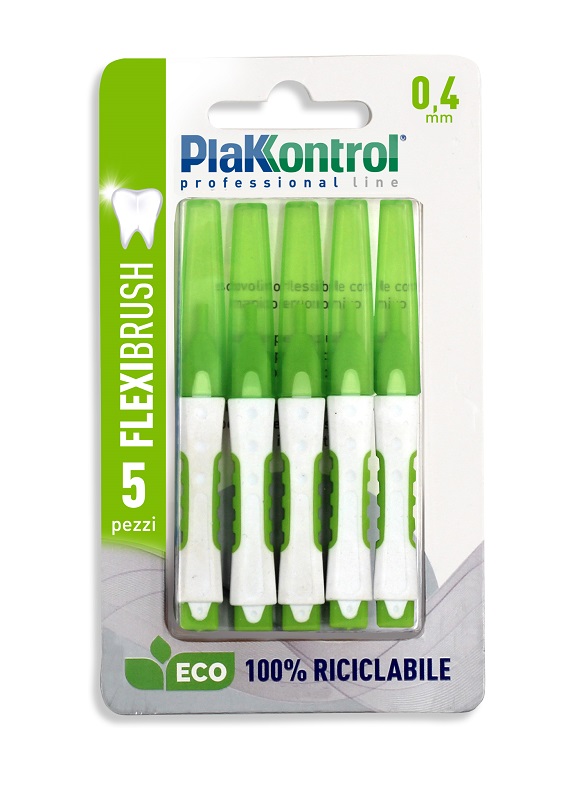 PLAKKONTROL SCOVOLINO INTERDENTALE FLEXI BRUSH04 BLISTER 5 PEZZI - farmacia187.it