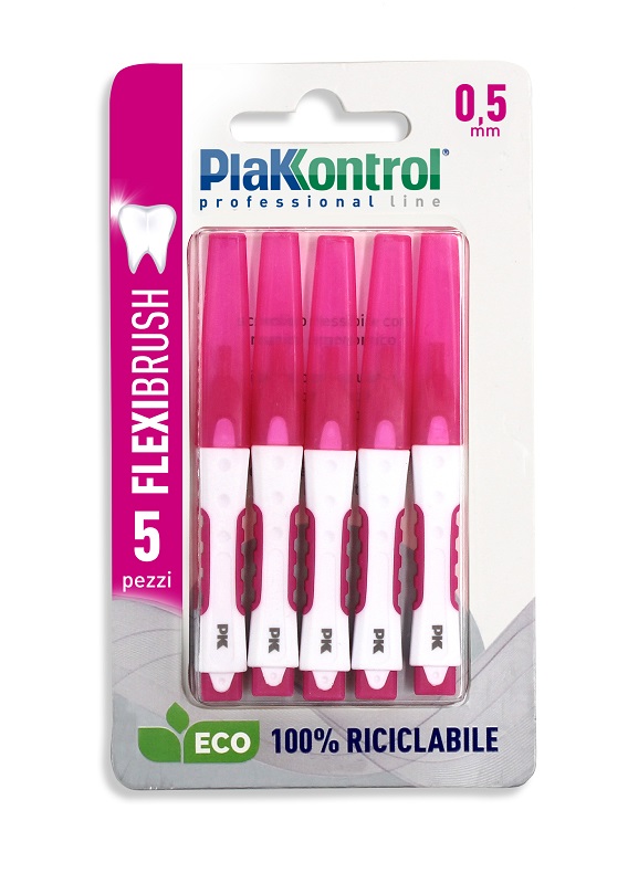 PLAKKONTROL SCOVOLINO INTERDENTALE FLEXI BRUSH05 BLISTER 5 PEZZI - farmacia187.it