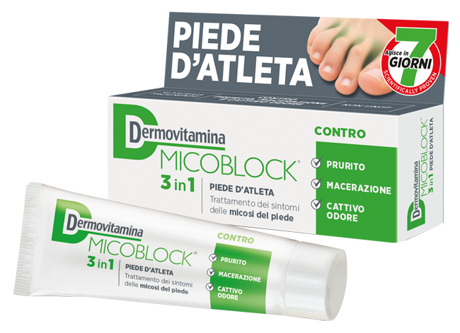 DERMOVITAMINA MICOBLOCK 3 IN 1 PIEDE D'ATLETA 30 ML - farmacia187.it