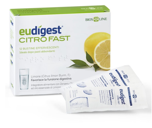 BIOSLINE EUDIGEST CITRO FAST 12 BUSTINE EFFERVESCENTI - farmacia187.it