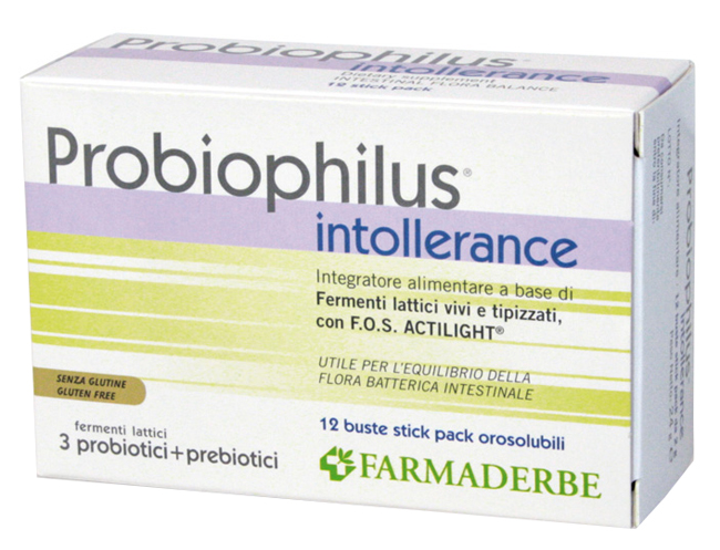 PROBIOPHILUS INTOLLERANCE 12 STICK PACK - farmacia187.it