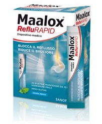 SOSPENSIONE ORALE MAALOX REFLURAPID 20 BUSTINE MONODOSE DA 10 ML - farmacia187.it