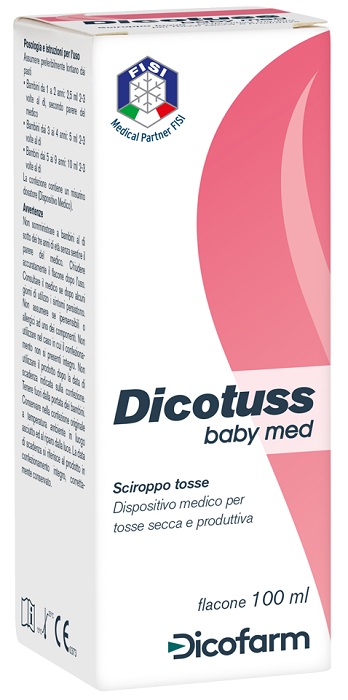 SCIROPPO TOSSE DICOTUSS BABY MED 100 ML GUSTO FRAGOLA DI BOSCO - farmacia187.it