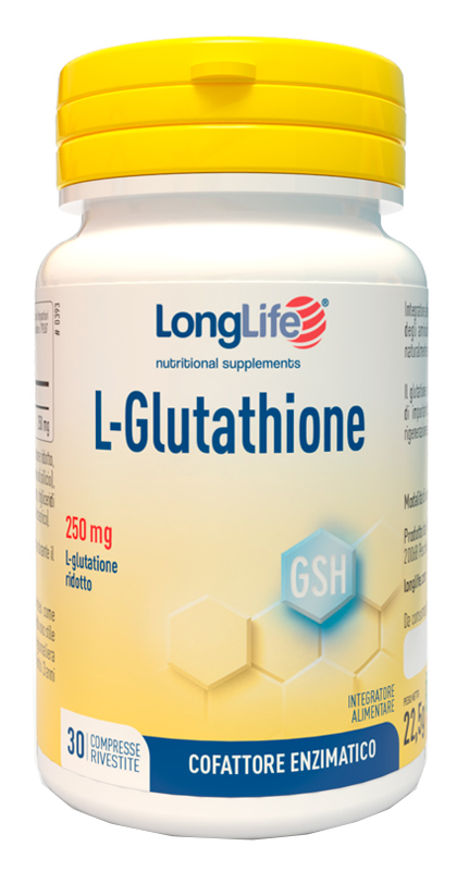 LONGLIFE L-GLUTATHIONE 250 MG 30 COMPRESSE - farmacia187.it