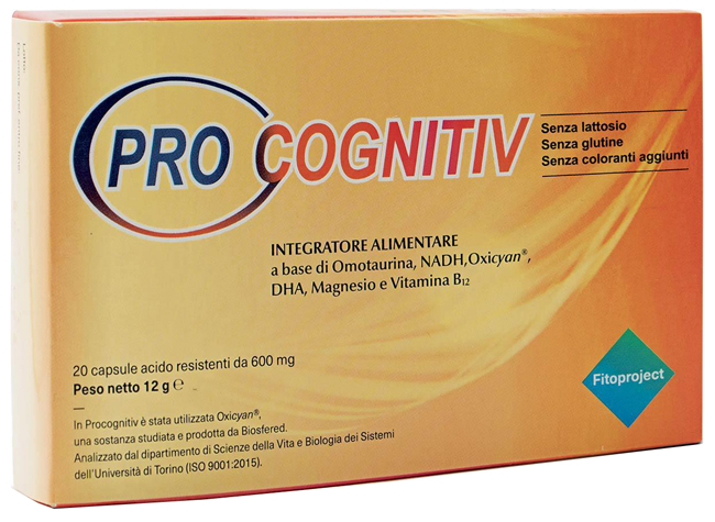 PROCOGNITIV 20 CAPSULE ACIDO RESISTENTI VEGETALI DA 600 MG - farmacia187.it