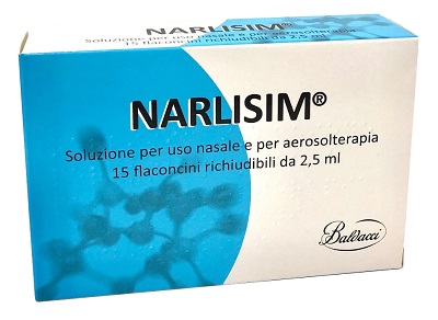 NARLISIM SOLUZIONE PER USO NASALE E AEROSOLTERAPIA 15 FLACONCINI RICHIUDIBILI DA 2,5 ML L'UNO - farmacia187.it