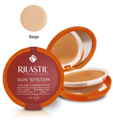 RILASTIL SUN SYSTEM PHOTO PROTECTION THERAPY SPF50+ COMPATTO BEIGE 10 ML - farmacia187.it