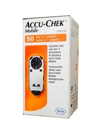 STRISCE MISURAZIONE GLICEMIA ACCU-CHEK MOBILE 50 TEST MIC 2 - farmacia187.it