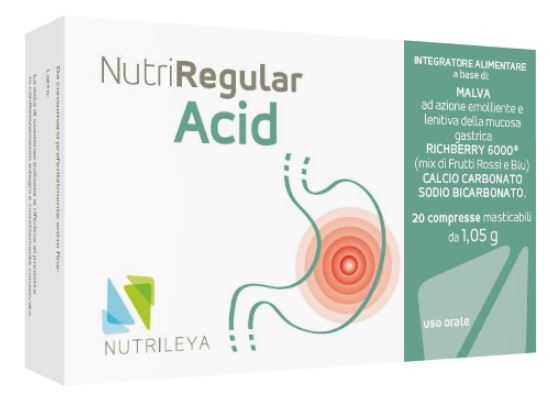 NUTRIREGULAR ACID 20 COMPRESSE MASTICABILI - farmacia187.it