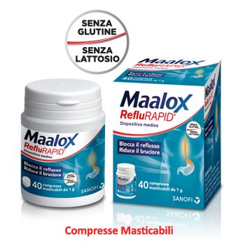 MAALOX REFLURAPID 40 COMPRESSE MASTICABILI - farmacia187.it