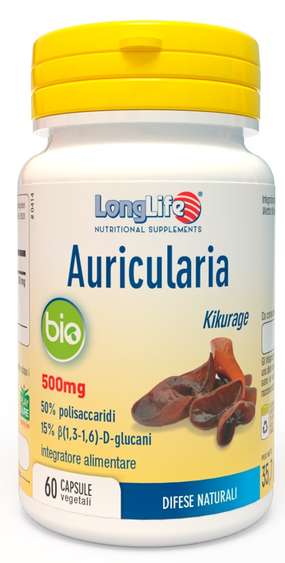 LONGLIFE AURICULARIA BIO 60 CAPSULE - farmacia187.it