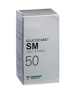 TEST STRIPS PER MISURAZIONE GLICEMIA GLUCOCARD SM 50 PEZZI - farmacia187.it