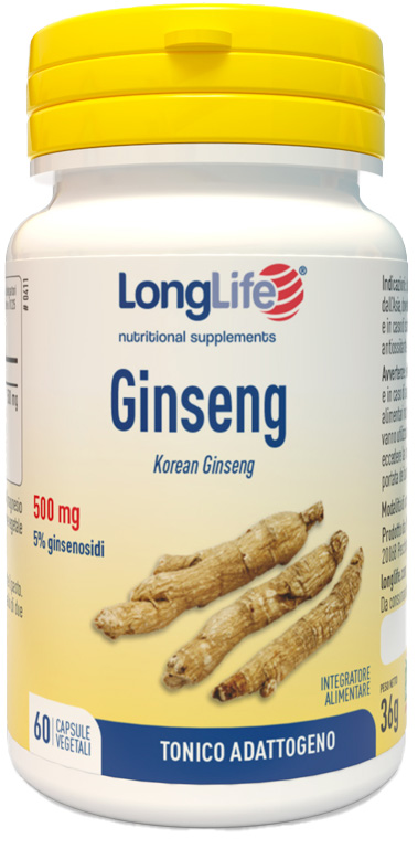 LONGLIFE GINSENG 5% 60 CAPSULE VEGETALI - farmacia187.it