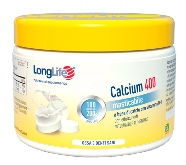 LONGLIFE CALCIUM 400 LATTE 100 COMPRESSE - farmacia187.it