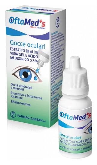 OFTAMED'S GOCCE OCULARI OCCHI DISIDRATATI E STRESSATI ESTRATTO ALOE VERA GEL E ACIDO IALURONICO 0,3% 10 ML - farmacia187.it