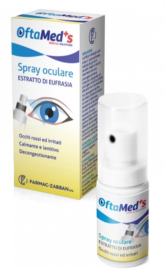 OFTAMED'S SPRAY OCULARE OCCHI ROSSI E IRRITATI ESTRATTO EUFRASIA 10 ML - farmacia187.it