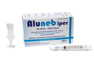 ALUNEB KIT SOLUZIONE IPERTONICA 3% 20 FLACONCINI + MAD NASAL ATOMIZZATORE - farmacia187.it