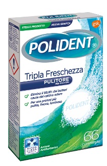 POLIDENT TRIPLA FRESCHEZZA 66 COMPRESSE - farmacia187.it