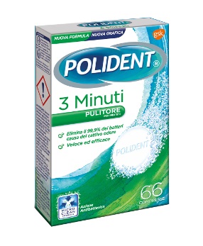 POLIDENT 3 MINUTI 66 COMPRESSE - farmacia187.it