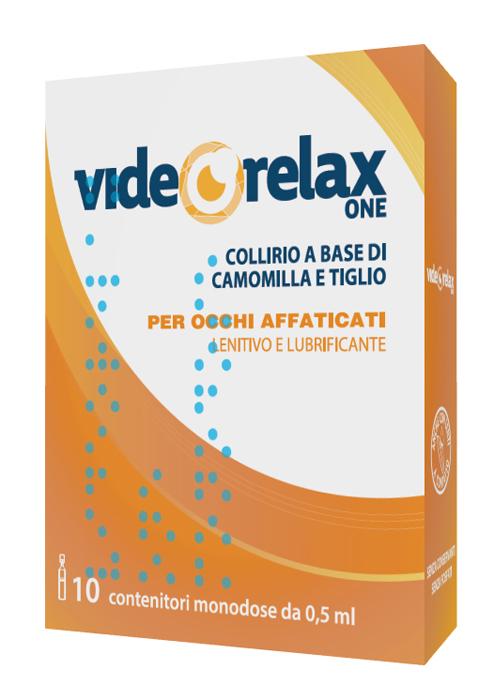 COLLIRIO VIDEORELAX ONE LENITIVO E LUBRIFICANTE OCCHI AFFATICATI 10 CONTENITORI MONODOSE 0,5 ML - farmacia187.it