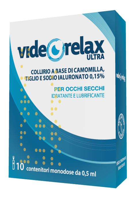 COLLIRIO IDRATANTE E LUBRIFICANTE VIDEORELAX ULTRA MONODOSE 0,5 ML 10 PEZZI - farmacia187.it