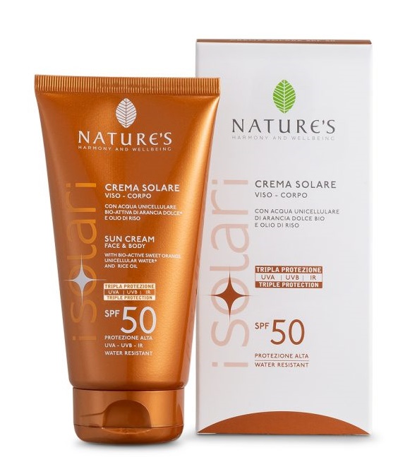NATURE'S I SOLARI CREMA SOLARE VISO E CORPO SPF 50 IR SUN 150 ML - farmacia187.it