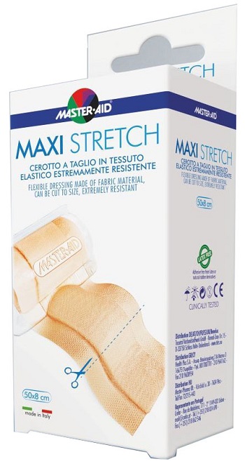 MASTER-AID STRETCH CEROTTO A TAGLIO IN TESSUTO ELASTICO RESISTENTE 50 X 8 CM - farmacia187.it