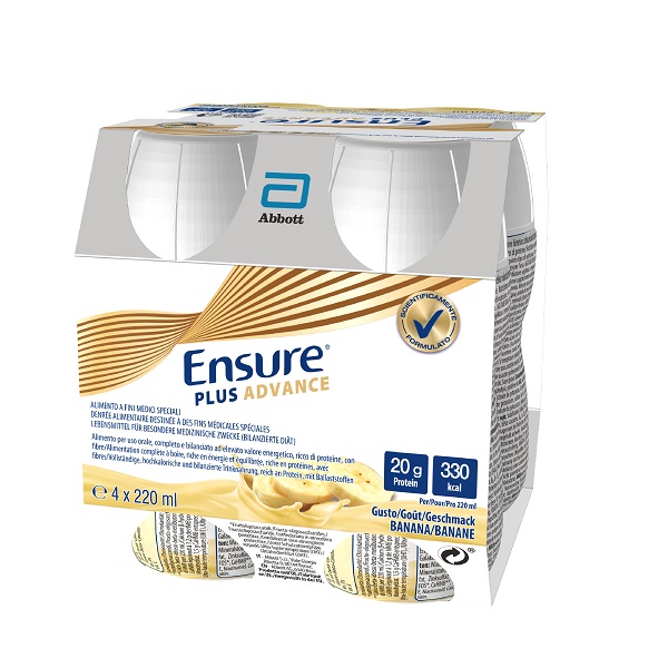ENSURE PLUS ADVANCE BANANA 4 BOTTIGLIE DA 220 ML - farmacia187.it