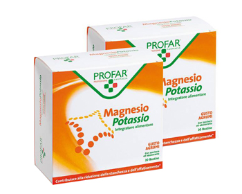MAGNESIO POTASSIO BIPACCO 40 BUSTE PROFAR - farmacia187.it
