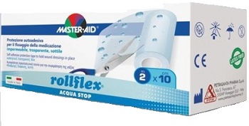 CEROTTO IMPERMEABILE PER FISSAGGIO MEDICAZIONI MASTER-AID ROLLFLEX A-STOP M 10X10 CM - farmacia187.it