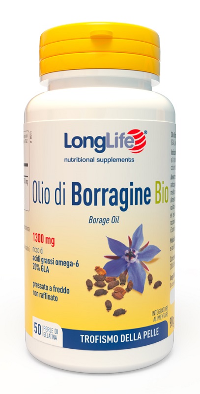 LONGLIFE OLIO BORRAGINE BIO 50 PERLE IN GELATINA - farmacia187.it