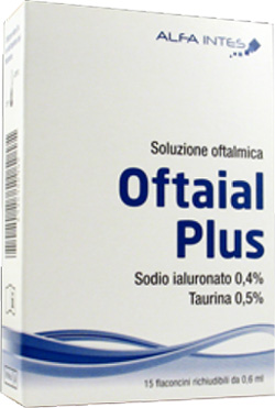 SOLUZIONE OFTALMICA OFTAIAL PLUS ACIDO IALURONICO 0,4% E TAURINA 15 FLACONCINI RICHIUDIBILI DA 0,6 ML - farmacia187.it