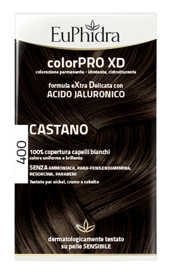 EUPHIDRA COLORPRO XD 400 CASTANO GEL COLORANTE CAPELLI IN FLACONE + ATTIVANTE + BALSAMO + GUANTI - farmacia187.it