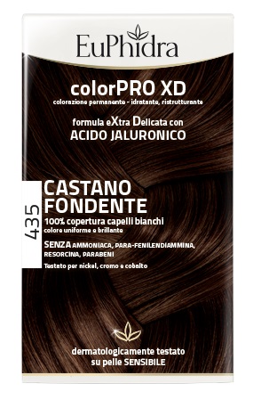 EUPHIDRA COLORPRO XD 435 CASTANO FONDENTE GEL COLORANTE CAPELLI IN FLACONE + ATTIVANTE + BALSAMO + GUANTI - farmacia187.it