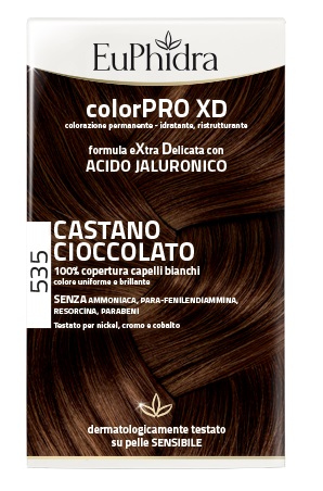 EUPHIDRA COLORPRO XD 535 CASTANO CIOCCOLATO GEL COLORANTE CAPELLI IN FLACONE + ATTIVANTE + BALSAMO + GUANTI - farmacia187.it