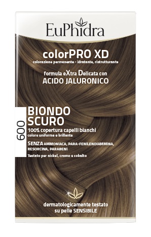 EUPHIDRA COLORPRO XD 600 BIONDO SCURO GEL COLORANTE CAPELLI IN FLACONE + ATTIVANTE + BALSAMO + GUANTI - farmacia187.it