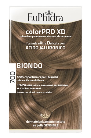 EUPHIDRA COLORPRO XD 700 BIONDO GEL COLORANTE CAPELLI IN FLACONE + ATTIVANTE + BALSAMO + GUANTI - farmacia187.it