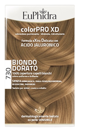 EUPHIDRA COLORPRO XD 730 BIONDO DORATO GEL COLORANTE CAPELLI IN FLACONE + ATTIVANTE + BALSAMO + GUANTI - farmacia187.it