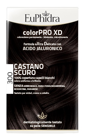 EuPhidra ColorPRO XD 300 Castano Scuro - Gel Colorante Capelli Kit Completo (Gel + Attivante + Balsamo + Guanti) - farmacia187.it