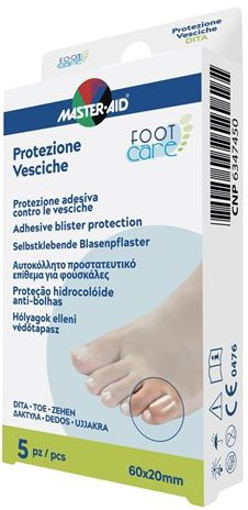 IDROCOLLOIDE MASTER-AID FOOTCARE VESCICHE DITA 60X20 MM 5 PEZZI A2 - farmacia187.it