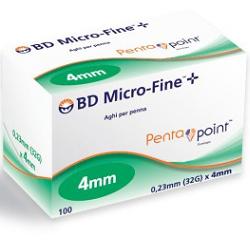 AGO PER PENNA DA INSULINA BD MICROFINE PENTAPOINT GAUGE 32 4 MM 100 PEZZI - farmacia187.it